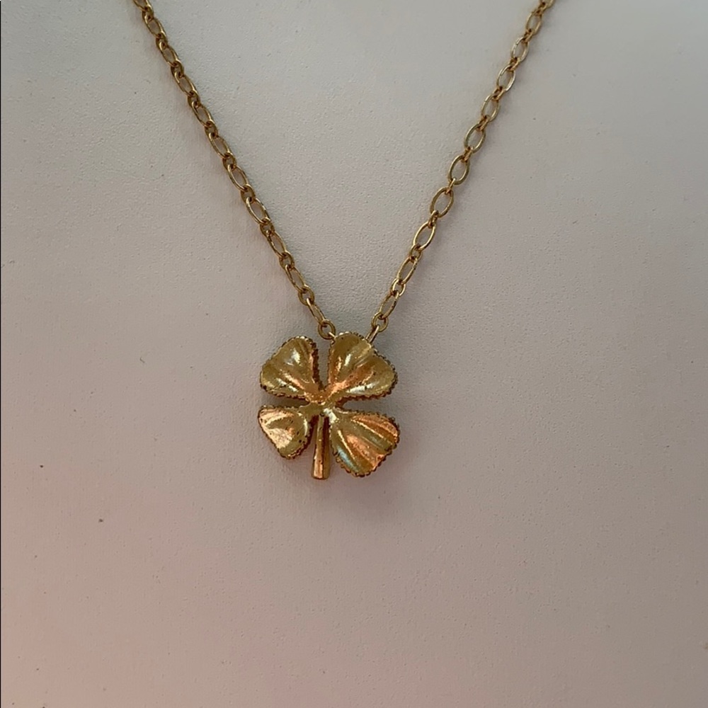 Lucky Brand Dainty Clover Gold Necklace - Picture 7 of 7